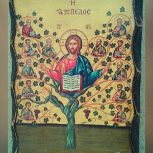 Ръчно изработена дървена икона Дървото на живота