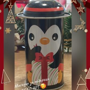 Коледни метални кутии с цилиндрична форма