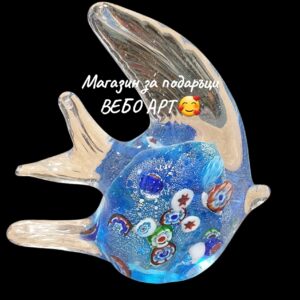 Красива Риба  от масивно цветно стъкло, ръчно изработена