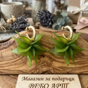 Модерни дамски обемни обеци с форма на цветя